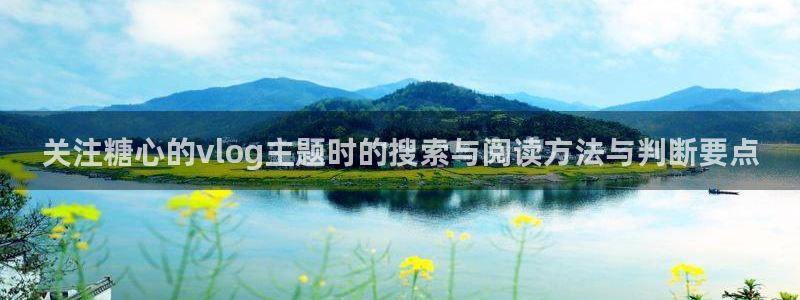 糖心视频在线免费观看:关注糖心的vlog主题时的搜索与阅读方法与判断要点