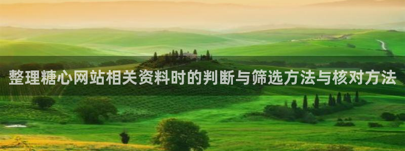 糖心官网免费观看:整理糖心网站相关资料时的判断与筛选方法与核对方法